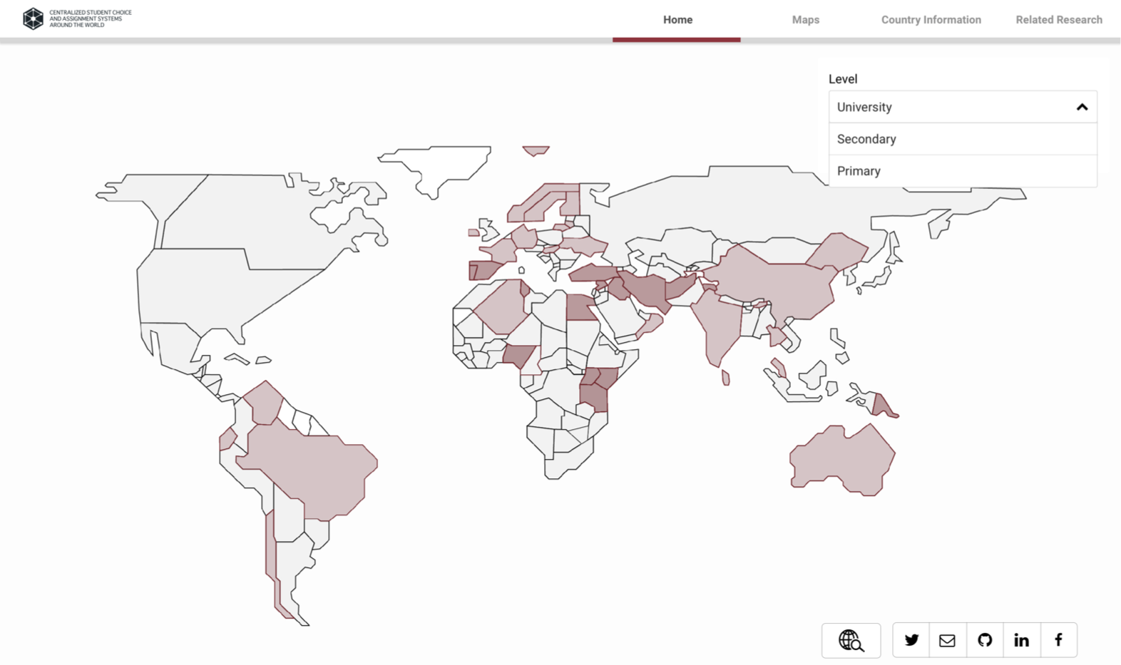 An original map interface from the CCAS research repository